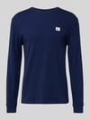 Calvin Klein Jeans Slim Fit Longsleeve mit Logo-Patch Modell 'Waffle' Marine