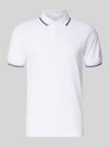 Lindbergh Relaxed Fit Poloshirt mit Kontraststreifen Weiss