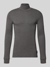 Marc O'Polo Regular Fit Langarmshirt aus reiner Baumwolle Mittelgrau