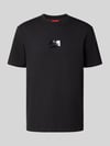 HUGO Regular Fit T-Shirt aus reiner Baumwolle Modell 'DUMEON' Black