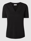 FREE/QUENT T-Shirt mit V-Ausschnitt Black