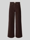ONLY Wide leg corduroy broek van katoenmix model 'HOPE' Chocoladebruin