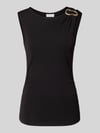 Jake*s Collection Trägertop aus Viskose-Mix mit Drapierungen Black