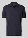 Marc O'Polo Regular Fit Poloshirt aus Baumwoll-Leinen-Mix Marine