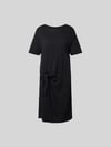 Juvia t-shirtjurk met knoopdetail Zwart