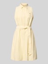 Polo Ralph Lauren Regular Fit Polokleid aus reiner Baumwolle Hellgelb