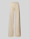 PIECES Wide & loose fit jeans van katoenmix model 'SILKE' Beige