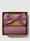 Prince Bowtie Fliege und Einstecktuch im Set aus reiner Seide Bordeaux