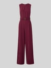 Rinascimento jumpsuit met stoffen riem Bordeaux