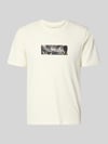 JACK & JONES T-Shirt mit Label-Print Offwhite