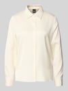 BOSS Regular fit blouse met lange mouwen van zijdemix model 'BONYA' Offwhite