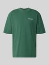 PEGADOR Oversized T-Shirt mit Logo-Stitching Dunkelgruen