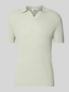 DRYKORN slim fit knitwear-poloshirt met structuurpatroon model 'BRAIAN' Mintgroen
