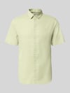 Casual Friday Slim Fit Freizeithemd aus Leinen-Baumwoll-Mix Modell 'AKSEL' Lind