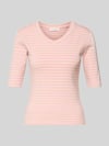 Christian Berg Woman Longsleeve mit 3/4-Arm und V-Ausschnitt Altrosa