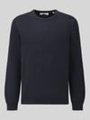 Marc O'Polo DENIM sweter o kroju regular fit z czystej bawełny Granatowy