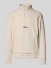 JACK & JONES Regular fit schipperstrui met kangoeroezak model 'SOHO HALFZIP FLEECE' Offwhite