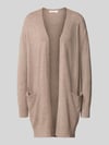 Christian Berg Woman Relaxed Fit Strickjacke aus Viskose-Mix mit Eingrifftaschen Mittelbraun Mel