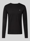 Marc O'Polo Longsleeve aus Baumwolle mit Label-Print Black