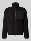 JACK & JONES Regular Fit Fleecejacke mit Zweiwege-Reißverschluss Modell 'MASON' BLACK