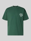 ANOTHER COTTON LAB T-shirt z nadrukiem i okrągłym dekoltem Ciemnozielony