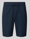 ONLY & SONS Regular Fit Bermudas aus Baumwoll-Leinen-Mix Modell 'LINUS' Dunkelblau