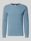 Tom Tailor Regular Fit Strickpullover aus reiner Baumwolle Hellblau