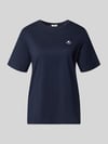 s.Oliver RED LABEL T-shirt o kroju regular fit z czystej bawełny Granatowy