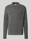 Calvin Klein Jeans Gebreide pullover van wolmix met polokraag Middengrijs