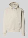 Champion Sweatjacke mit Label-Stitching und Känguru-Tasche Beige