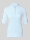 Christian Berg Woman Slim Fit Poloshirt mit Knopfleiste und 1/2-Arm Hellblau
