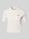 LeGer Koszulka polo z mieszanki wiskozy o kroju regular fit model 'Manolja' Złamany biały