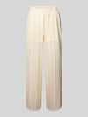 VERO MODA Weite Hose mit Spitzenmuster Modell 'CASSANDRA' Offwhite