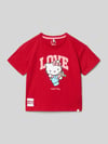 ONLY Regular Fit T-Shirt aus reiner Baumwolle Modell 'KITTY' Kirsche