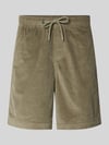 Selected Regular Fit Sweatshorts aus Baumwoll-Mix Hellgruen