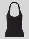 REVIEW Figurbetontes Neckholder-Top mit Rundhalsausschnitt Black