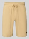 Blend Straight Fit Sweatshorts mit Logo-Stitching Modell 'Fillip' Beige