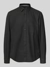OLYMP Level 5 Slim Fit Freizeithemd mit Kentkragen Black