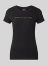 Armani Exchange t-shirt o kroju slim fit z czystej bawełny Czarny