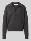 Victoria Beckham Relaxed Fit Pullover aus Woll-Mix Mittelgrau