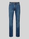 Christian Berg Men regular fit jeans met merkdetail Donkerblauw gemêleerd