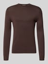 ONLY & SONS Regular fit pullover van viscosemix model 'WYLER' ' Chocoladebruin