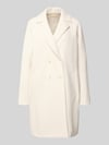 White Label Lange jas met Reverskraag en Steekzakken Offwhite