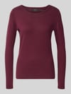 VERO MODA sweter w kroju regular fit z czystej bawełny model 'CARE' Ciemnoczerwony