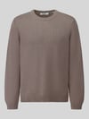 Marc O'Polo DENIM sweter o kroju regular fit z czystej bawełny Szarobrązowy