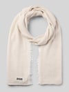 DRYKORN Schal mit Label-Detail und Leinen-Anteil Modell 'PLINA' Sand Melange