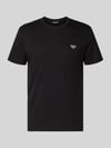 Emporio Armani T-Shirt mit Logo-Patch und Rundhalsausschnitt Black