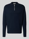 Selected Relaxed Fit Pullover aus Viskose-Mix Modell 'TELLER' Blau
