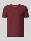 MCNEAL t-shirt z dekoltem w serek i zrolowanym brzegiem Ciemnoczerwony