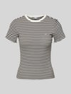 Tommy Jeans Slim Fit T-Shirt aus Baumwoll-Mix Black